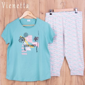 Piżama damska z krótkim rękawem i 3/4 spodnie 311103 rozm: S