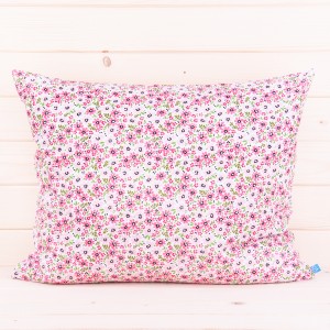 Poszewka z bawełny 40x60 cm Łączka różowa