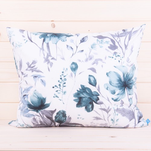 Poszewka z bawełny 40x60 cm Hibiskus turkus