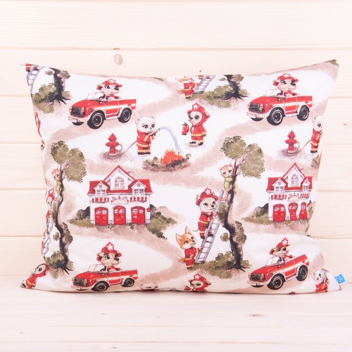 Poszewka z bawełny 40x60 cm Miś strażak
