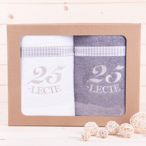 Komplet ręczników 2*70x140 cm 25-lecie wzór 2