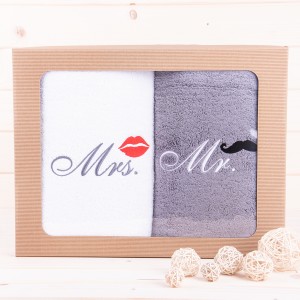 Komplet ręczników 2*70x140 cm Mrs Mr