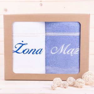 Komplet ręczników 2*70x140 cm Żona Mąż wzór 4