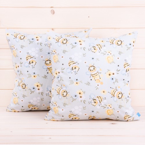 Poszewka z bawełny 40x40 cm Pszczółki