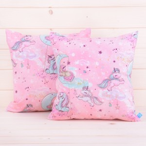 Poszewka z bawełny 40x40 cm Jednorożce
