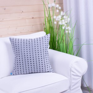 Poszewka ozdobna 40x40 cm Kropki na szarym tle