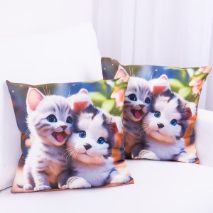 Poszewka ozdobna Foto 40x40 cm Pies i kot 5 PA-246