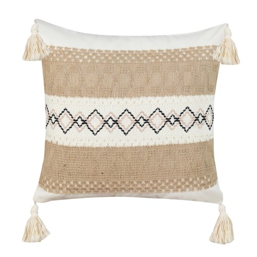 Poszewka ozdobna 40x40 cm Boho 098 Beż+krem
