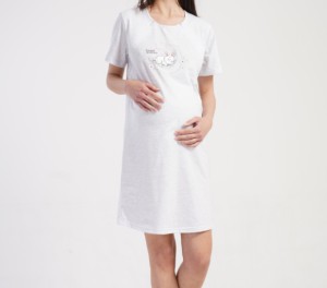 Koszula nocna damska 503335 rozm: XXL jasny szary