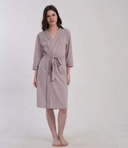 Szlafrok bawełniany damski 503014 rozm: M beż