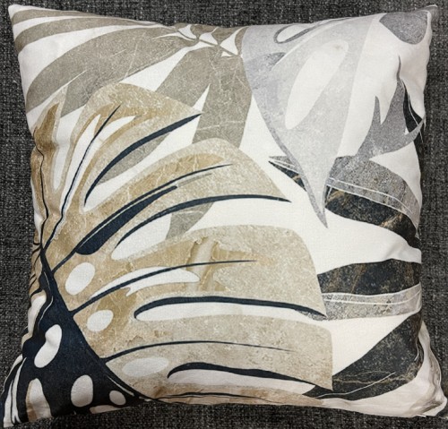 Poszewka ozdobna Foto 40x40 cm Liście monstera w beżowo-brązowej kolorystyce