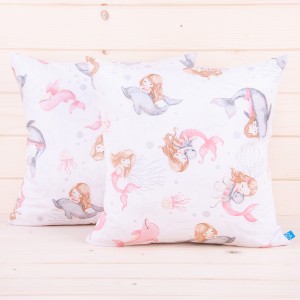 Poszewka z bawełny 40x40 cm Syrenki 2