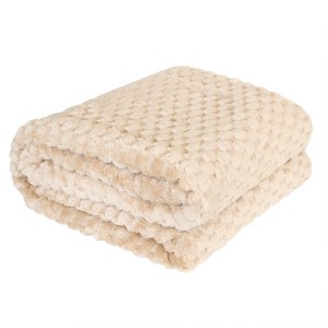 Koc Mikos 160x200 cm mikrofibra beżowy 001