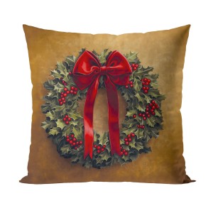 Poszewka świąteczna 40x40 cm Elegancka girlanda