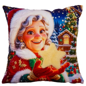 Poszewka świąteczna 40x40 cm Pani Mikołaj PX-233