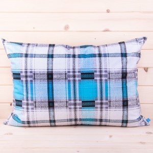Poszewka z bawełny 50x60 cm Turkusowa kratka 