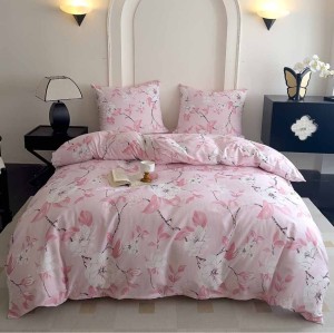 Pościel z bawełny satynowej 200x220 cm M1975 + prześcieradło