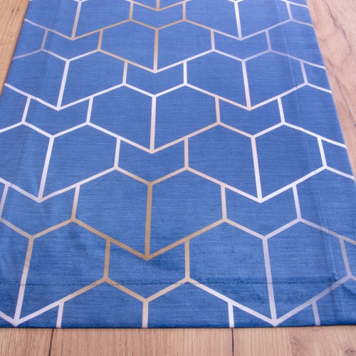 Pas 40x120 cm wzór 401141/105 Geometria na niebieskim tle