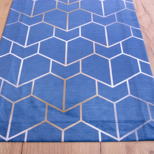 Pas 40x220 cm wzór 401141/105 Geometria na niebieskim tle