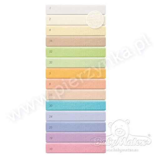 Prześcieradło jersey 70x140 cm z gumką jasna kawa 16