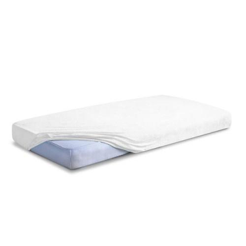 Prześcieradło frotte 60x120 cm nieprzemakalne z gumką ecru 2