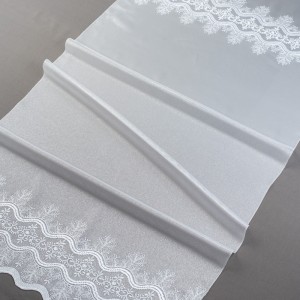 Firana haftowana 13590-00 biała 2 pasy wysokość 280 cm