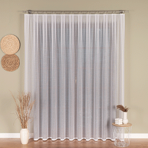 Firana żakardowa 107304 biała gładka wysokość 230 cm