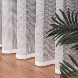 Firana żakardowa 107304 wysokość 230 cm Biała gładka
