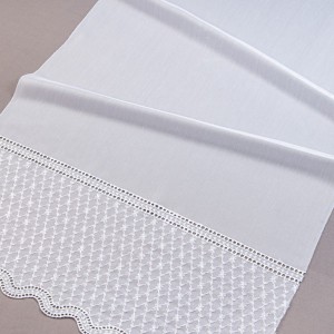 Firana haftowana 42458 biała 1 pas wysokość 180 cm