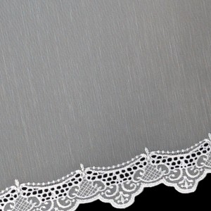 Firana haftowana 120993-1 biała 1 pas wysokość 120 cm