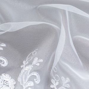 Firana haftowana 39913 biała 1 pas wysokość 180 cm