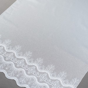 Firana haftowana 13592-00 biała 1 pas wysokość 120 cm