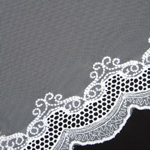 Firana haftowana 13749 biała 1 pas wysokość 170 cm