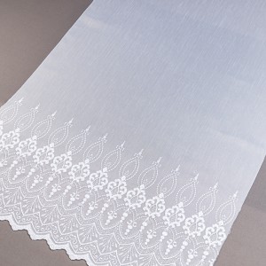Firana haftowana 31337-4 biała 1 pas wysokość 120 cm
