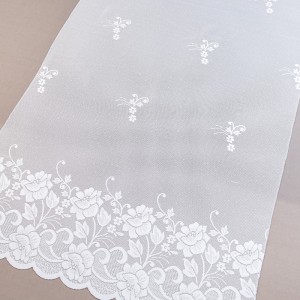 Firana żakardowa 0031004 biała wzór po całości wysokość 160 cm