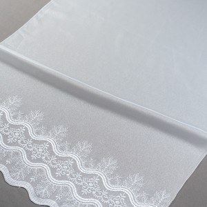 Firana haftowana 13591-00 biała 1 pas wysokość 170 cm