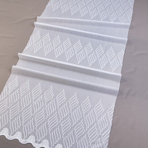 Firana haftowana 31799-1 biała 3 pasy wysokość 290 cm