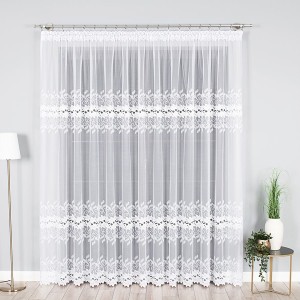 Firana żakardowa 648107/BIS/001/220/1 biała 3 pasy wysokość 220 cm