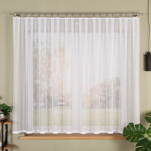 Firana żakardowa 107304 biała gładka wysokość 160 cm