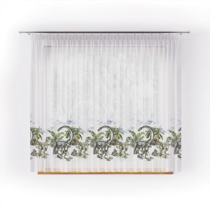 Firana woalowa D00304/WOA/001/157/1 Dinozaury wykończenie dołu ołowianka wysokość 157 cm