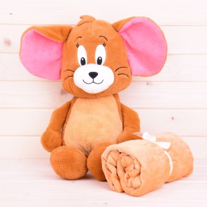 Kocyk + maskotka ruda MYSZ