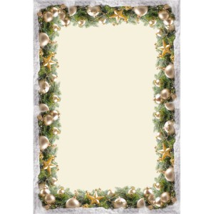 Obrus świąteczny drukowany 140x260 cm wzór 964 Bombki złote