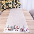 Pas świąteczny drukowany 40x180 cm wzór 971 Zimowy domek