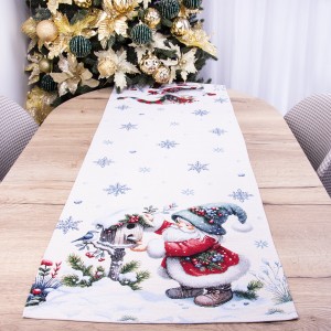 Pas świąteczny gobelinowy 45x140 cm Mikołaje