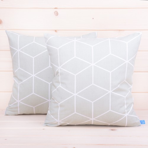 Poszewka z bawełny 40x40 cm Mozaika szałwia