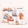 Poszewka z bawełny 40x40 cm Kapibara na kremie