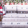 Pościel flanelowa 160x200 cm Świąteczna wzór 8