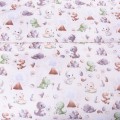 Pościel bawełniana 160x200 cm Dinusie i dmuchawce na beżu