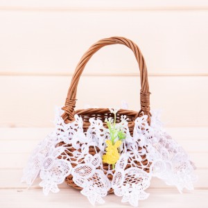 Falbanka na koszyk biała średnica 20 cm DA-E15