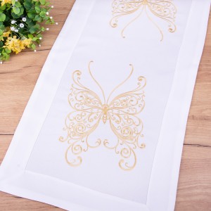 Bieżnik 40x90 cm YM50159WJ Złoty motyl